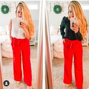 Red Express paper bag pants